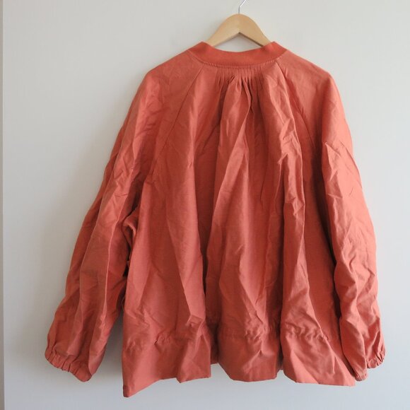 ATHLETA X ALICIA KEYS Enlighten Up Linen Bomber Jacket in Clay Orange - Size 2X - Picture 11 of 15